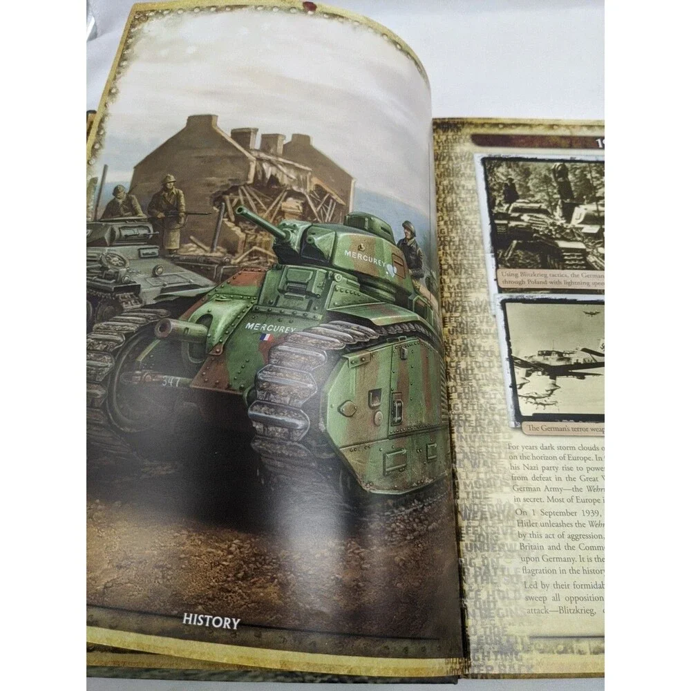 Lot Of (2) Flames Of War World War II Miniatures Game Rulebooks Hardcover Mini